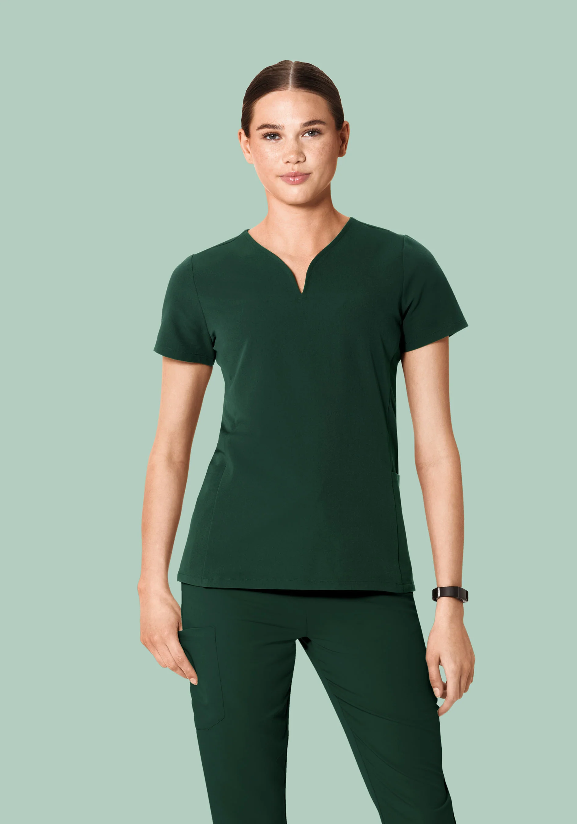 Exchange - Curved V Neck Top
